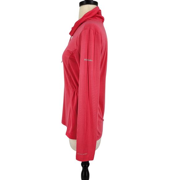 Columbia Piney Ridge Shirt Cowl Neck w/ Drawstrings Subtle Horizontal Stripe - Picture 4 of 10